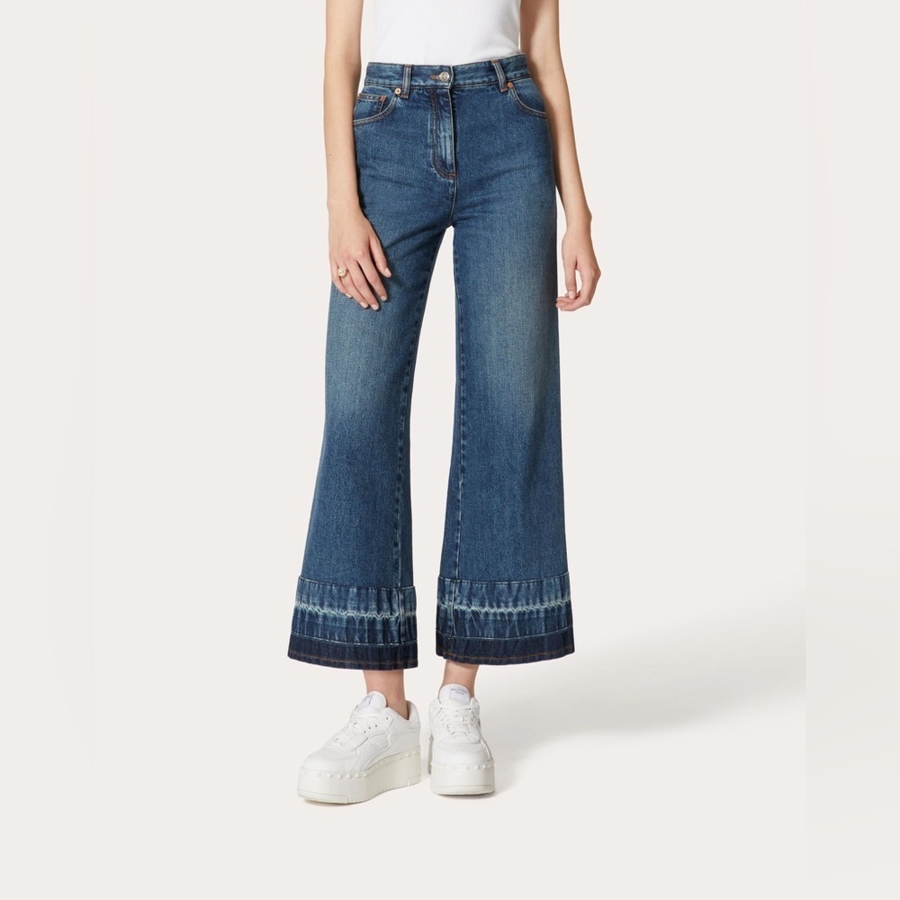 BLUE WASHED DENIM Valentino JEANS - Picture 2 of 5